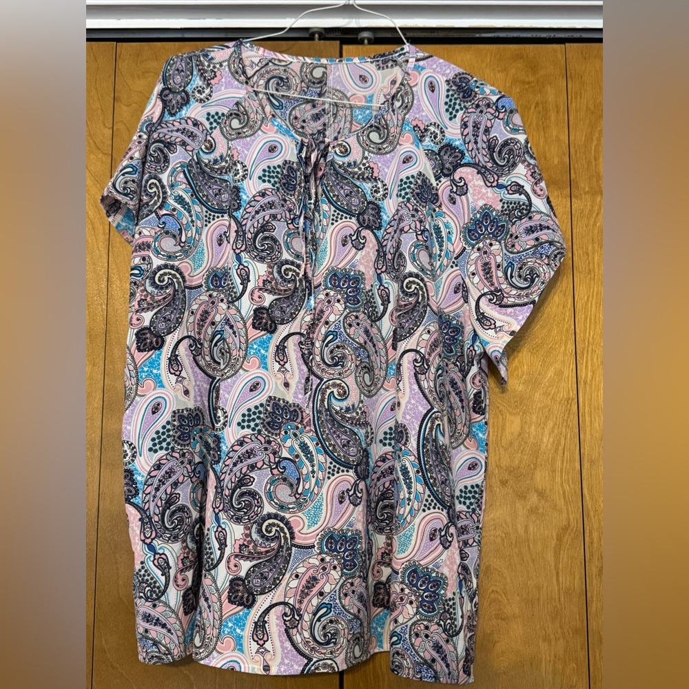 CLEARANCE SHEIN Curve Multicolor Paisley Top
